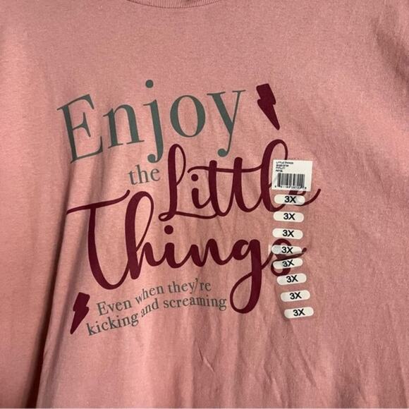Enjoy The Little Things Mauve Short Sleeve Tee Size 3X‎ - Picture 3 of 6